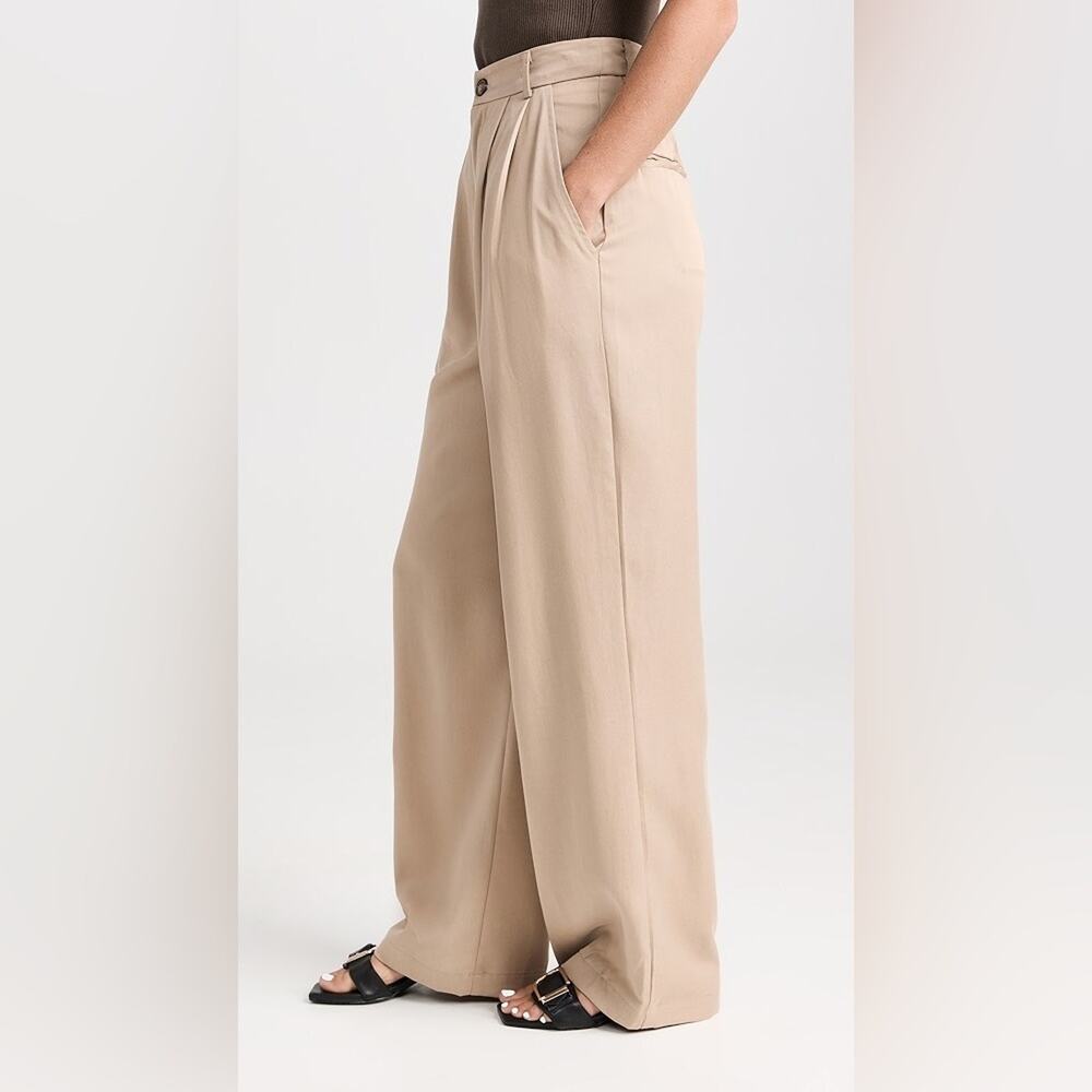 Reformation Mason Pant High Rise Tencel Wide Leg Brown Size 4 - Picture 3 of 9